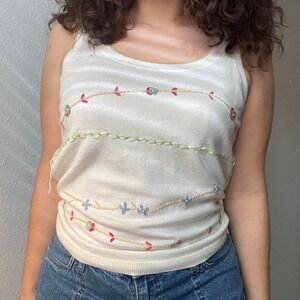 Vintage 80s / 90s Cottagecore‎ Crocheted Blouse